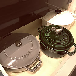 キッチン/ココットロンド/ル・クルーゼ鍋/ル・クルーゼ/STAUB...などのインテリア実例 - 2018-02-20 20:47:45