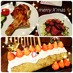 机/クリスマス/住友林業の家/手作りケーキ/ローストチキン...などのインテリア実例 - 2018-12-24 21:18:06