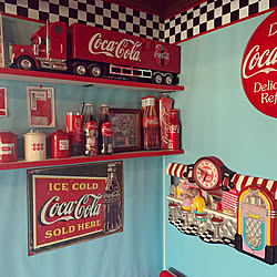 雑貨 ハンドメイド カフェ風 コカコーラ アメリカン雑貨 などのインテリア実例 21 07 09 21 00 28 Roomclip ルームクリップ