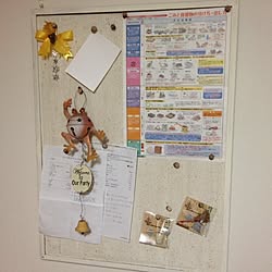コルクボードリメイク コンクリート風壁紙のインテリア実例 Roomclip ルームクリップ