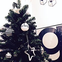 リビング/モノトーン/クリスマスツリー/クリスマス雑貨/フランフラン...などのインテリア実例 - 2016-12-09 18:54:18