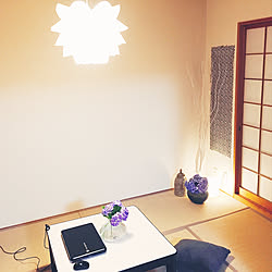 部屋全体/実家の紫陽花/DAISOレース/和モダン目指して/和室...などのインテリア実例 - 2018-07-21 12:34:50