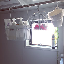 バス/トイレ/結束バンドで付けただけ/結束バンド/お風呂のおもちゃ収納/ケア用品...などのインテリア実例 - 2017-08-19 22:43:00
