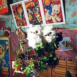 壁/天井/フクロウちゃん/セリアのフルーツリース/いいねコメありがとう(〃∇〃)/ナゲット部...などのインテリア実例 - 2017-01-14 01:29:37