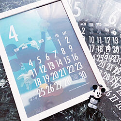Mickey/ディズニーストア/disney/ミッキー/透明カレンダー...などのインテリア実例 - 2022-03-19 22:40:10