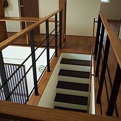 部屋全体/階段手すり/階段からの眺め/階段リメイク/階段のインテリア実例 - 2017-06-03 18:19:55