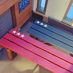 玄関/入り口/ステンシル♡/カリフォルニアスタイルに憧れる/いつもいいねやコメありがとうございます♡/みなさんの素敵なインテリアに癒されてます...などのインテリア実例 - 2016-07-18 19:33:58