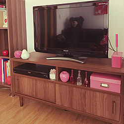 テレビ台 白 グレー 白 ピンク リビング ホワイトインテリア などのインテリア実例 17 12 15 18 44 07 Roomclip ルームクリップ テレビ台 白 グレー 白 ピンク リビング ホワイトインテリア などのインテリア実例 17 12 15 18 44 07 Roomclip ルームクリップ