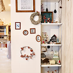 棚/ニトリ/NOEL /クリスマスリース/natural kitchen...などのインテリア実例 - 2018-11-28 08:56:24