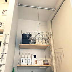 洗面所 物干し竿 乾燥 つっぱり棒 バス トイレのインテリア実例 19 04 15 10 30 51 Roomclip ルームクリップ