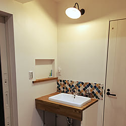カフェ風/いいね、フォロー本当に感謝デス☺︎/いいねと、フォローの押し逃げすみません!/建築中・・もうすぐ♥/バス/トイレ...などのインテリア実例 - 2019-04-11 16:18:19