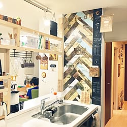 キッチン/ウォールステッカー/カフェシリーズ/キャンドゥ新商品/新築一戸建て...などのインテリア実例 - 2016-10-12 23:48:58