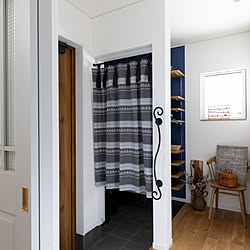 カーテン 玄関収納のインテリア実例 Roomclip ルームクリップ