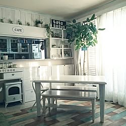 狭小住宅/食卓/白が好き♡/白化/狭小マイホーム...などのインテリア実例 - 2016-02-17 16:55:47