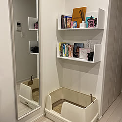 壁美人で壁面収納 壁美人 壁掛けシェルフ 壁掛け オープンラック などのインテリア実例 12 10 01 47 55 Roomclip ルームクリップ