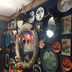 壁/天井/ハンティングトロフィー/ハロウィン/fornasetti/松下さちこ...などのインテリア実例 - 2018-09-14 07:50:44