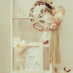 カインズお正月DIY/いつもいいねやコメありがとうございます♡/ナチュラルフレンチっぽく/RC初老クラブに入部した❤/カフェ風インテリアを目指して...などのインテリア実例 - 2018-01-02 10:51:08