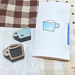 手づくり/手作り/消しゴムはんこ/ハンドメイドのある暮らし/ハンドメイド...などのインテリア実例 - 2020-02-12 21:21:36