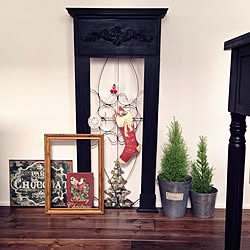壁/天井/DIY /フチ子/クリスマス/★ブラックリスマス★...などのインテリア実例 - 2013-12-13 16:58:02