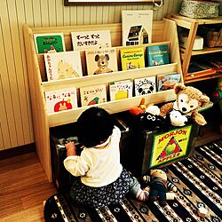 棚/子どもスペース/絵本棚DIY/おもちゃ箱/おもちゃ収納...などのインテリア実例 - 2015-02-23 14:50:36