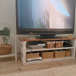 部屋全体 テレビ周り テレビ台diy Diy 漫画棚のインテリア実例 15 07 31 16 39 44 Roomclip ルームクリップ