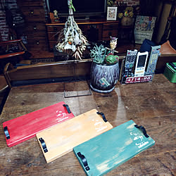 机/DIY/セリア/ブライワックス ジャコビアン/ステンシル...などのインテリア実例 - 2019-09-06 23:10:24