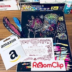 部屋全体/レインボーペーパーシート/ダイソー/羽根/Room Clip ステッカー...などのインテリア実例 - 2018-07-24 22:40:41