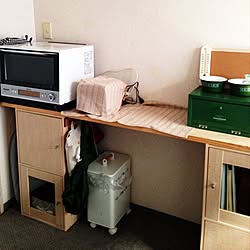 机/収納ボックス/diy学習机兼作業台兼収納棚/一人暮らし/入居後...などのインテリア実例 - 2017-03-18 20:48:21