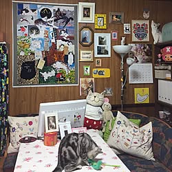 壁/天井/manhattaner's/こねこじゃなくなった/ティナ&ダイアナ (笑)/ねこが好き...などのインテリア実例 - 2017-04-06 12:26:10
