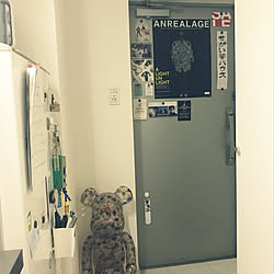 玄関/入り口/好きなものに囲まれた暮らし/ANREALAGE/ベアブリック1000%/ベアブリック...などのインテリア実例 - 2018-08-05 22:05:34