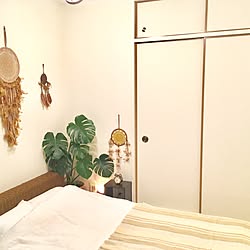 ベッド周り/キャンドル/目覚まし時計/ドリームキャッチャー/DIY...などのインテリア実例 - 2017-04-27 21:47:34