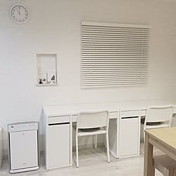白 学習机のインテリア実例 Roomclip ルームクリップ