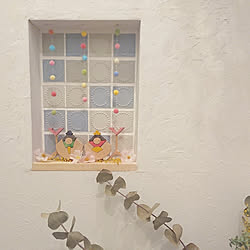 玄関/入り口/ひな祭り/ドライフラワー/DIY/フラワーアレンジメント...などのインテリア実例 - 2020-02-24 21:11:19