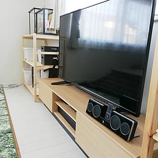 部屋全体/テレビ台/ニトリ/無印良品/パイン材ユニットシェルフ...などのインテリア実例 - 2021-03-31 13:28:10