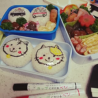 キッチン/フェイクではありませんよ♪/ちび助のお弁当/娘にお弁当/ラップにかけるペン...などのインテリア実例 - 2017-03-11 07:04:55