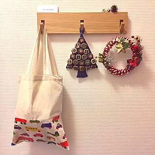 壁/天井/手作りクリスマスオーナメント/手作りリース/クリスマス/無印良品...などのインテリア実例 - 2016-11-16 11:29:43