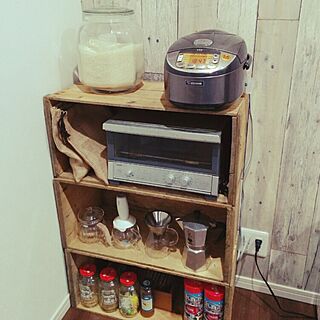 キッチン/りんご箱/家電/コーヒー麻袋/BIALETTI...などのインテリア実例 - 2015-12-14 20:01:30