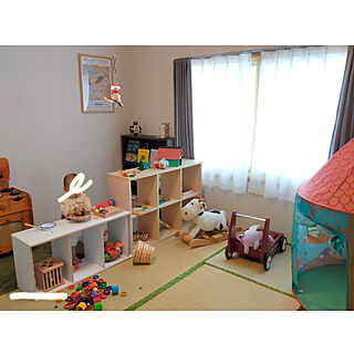部屋全体/子供部屋/賃貸戸建て/おもちゃ部屋/おもちゃ収納...などのインテリア実例 - 2022-01-16 16:05:01