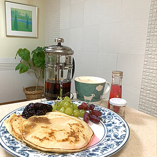 紅茶が好き/今日の朝食/パキラ成長中/ノリタケの食器/クランペット...などのインテリア実例 - 2020-05-29 09:31:34