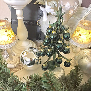 机/クリスマス/フランフランのガラスのクリスマスツリー/クリスマスツリー/クリスマス2017のインテリア実例 - 2017-11-22 15:39:00