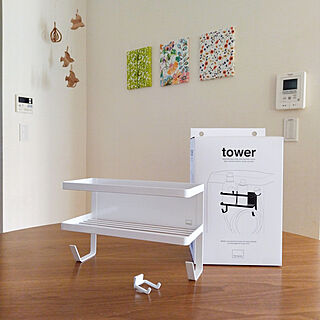 バス/トイレ/タワー tower/ホースホルダー/マグネットラック/洗濯機まわりの収納...などのインテリア実例 - 2022-01-22 13:17:41