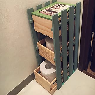 バス/トイレ/ミルクペイント/セリア/100均/DIY...などのインテリア実例 - 2016-07-26 16:17:26