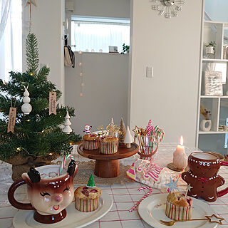 クリスマス/テーブルクロス/お菓子作り/3COINS/クリスマスディスプレイを楽しむ...などのインテリア実例 - 2022-12-18 13:18:15