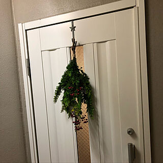 クリスマスディスプレイ/スワッグ作ってみました/玄関/入り口のインテリア実例 - 2020-01-27 00:13:54