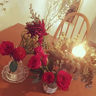 部屋全体/赤い花のインテリア実例 - 2015-12-26 15:15:53