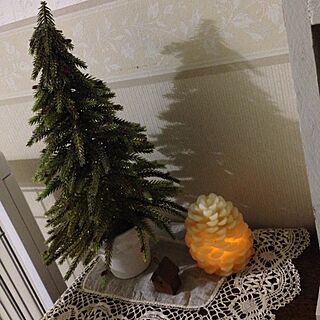 机/LEDキャンドル/クリスマスツリー/サビハウス/アンティークレースのインテリア実例 - 2013-12-20 23:24:44
