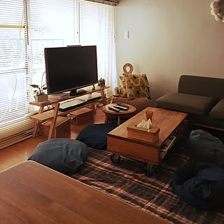 テレビボードDIY/DIY/IKEA/ニトリ/観葉植物...などのインテリア実例 - 2016-08-01 11:28:56