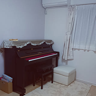部屋全体/ピアノ/癒しの空間/イシンホーム/アクセントクロスのインテリア実例 - 2021-05-01 19:43:25
