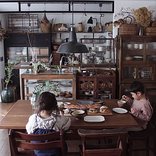 食器棚/水屋箪笥/お昼ごぱん/子どものいる暮らし/子どもと暮らす...などのインテリア実例 - 2019-06-04 23:04:34