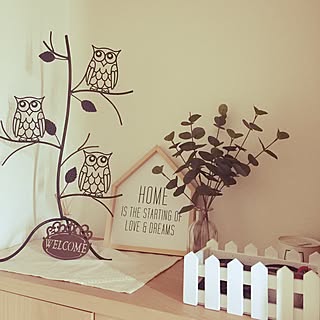 ダイソー フクロウの置物の商品を使ったおしゃれなインテリア実例 Roomclip ルームクリップ